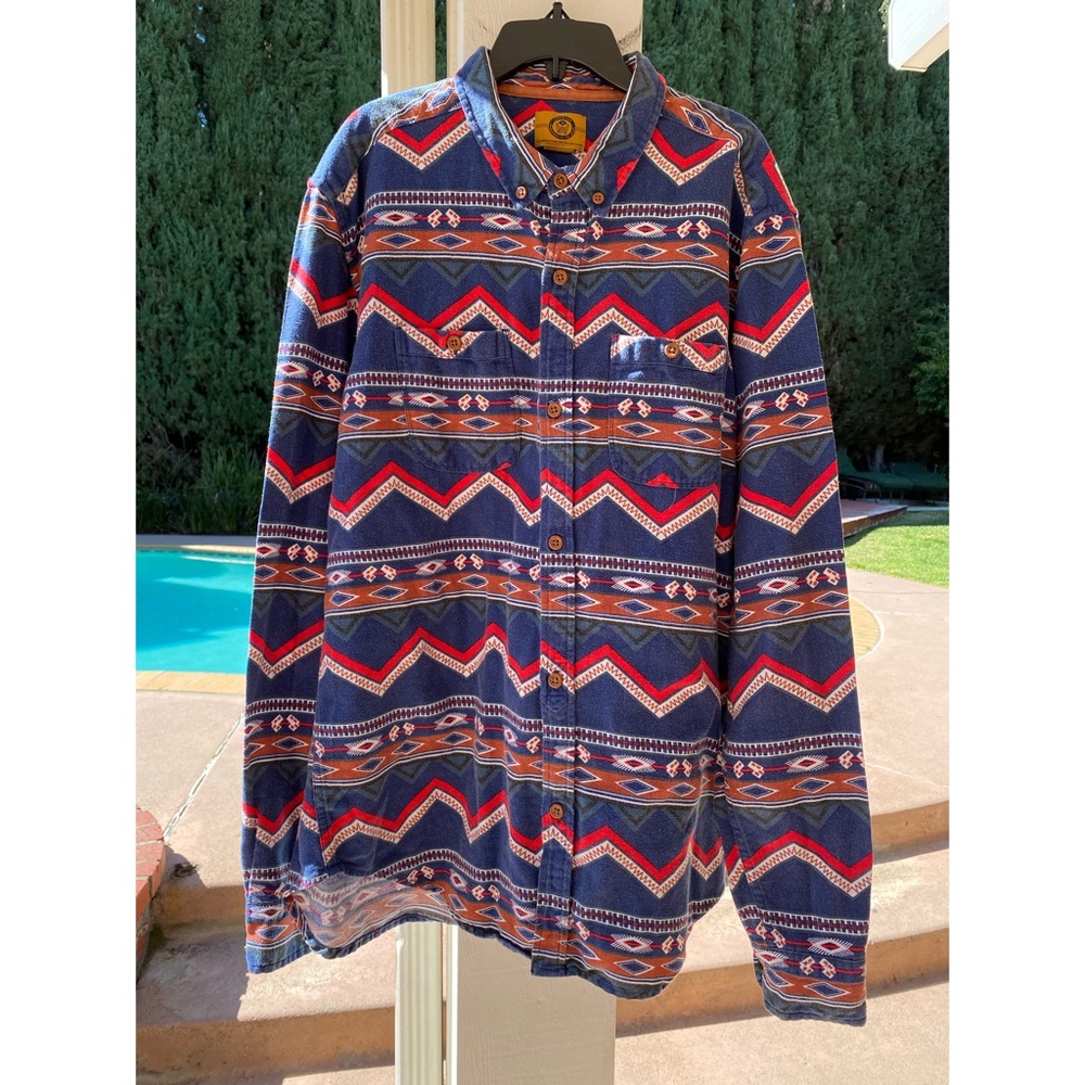 Casual Button Down Multi-Colored Shirt